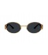 9FIVE St. James Black & 24k Gold Sunglasses